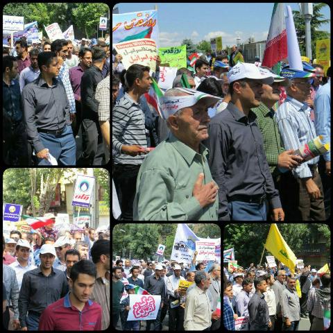 حضور پرشور مدیر عامل و پرسنل سازمان پارک ها و فضای سبز شهرداری ارومیه در راهپیمایی روز جهانی قدس