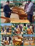 ساخت و آماده سازی انواع گلدان های چوبی با طرح های مختلف توسط سازمان