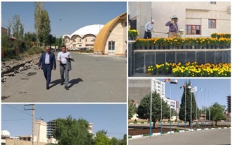 بازدید شهردار ارومیه با ریاست سازمان از روند آماده سازی ورزشگاه ۶ هزار نفری غدیر  جهت مسابقات قهرمانی والیبال مردان آسیا